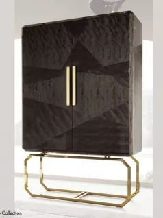 Витрина большая с деревянными дверками Infinity из Италии – купить в интернет магазине