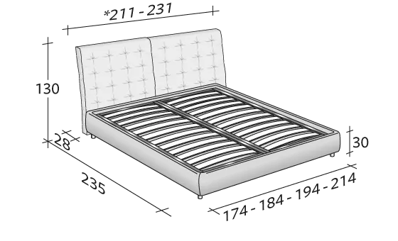 Кровать Angle Flou  — купить по цене фабрики