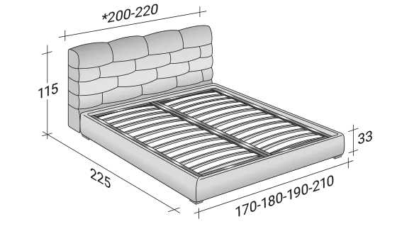 Кровать Majal Flou  — купить по цене фабрики