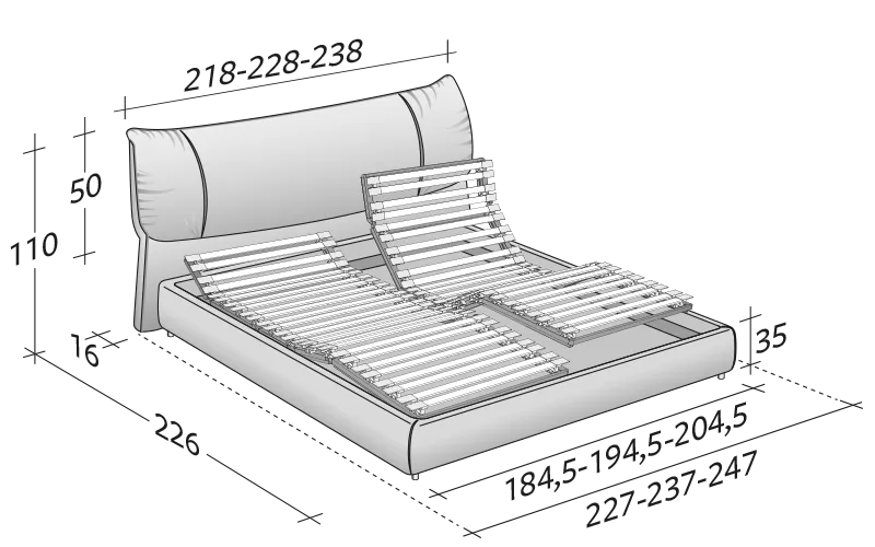 Кровать Softwing Flou  — купить по цене фабрики